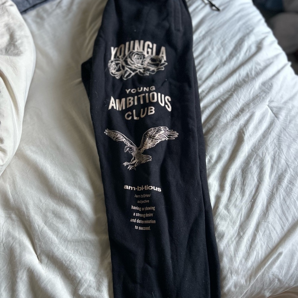 YoungLA Jet Black Joggers